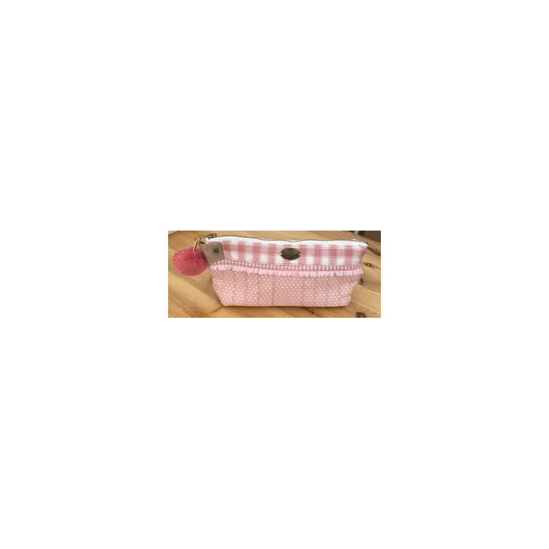 Bolsa tecido com fecho 25x11,5cm