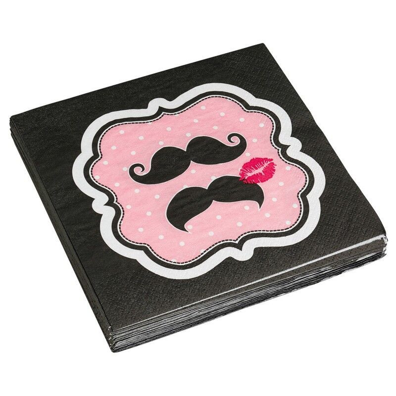 20 Guardanapos Moustache