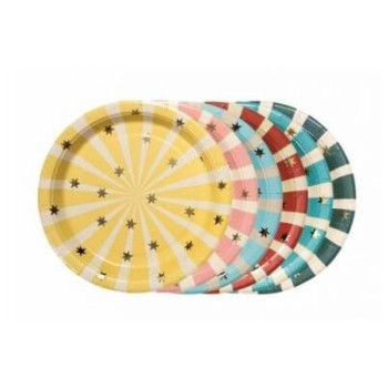 6 pratos 18cm Circo