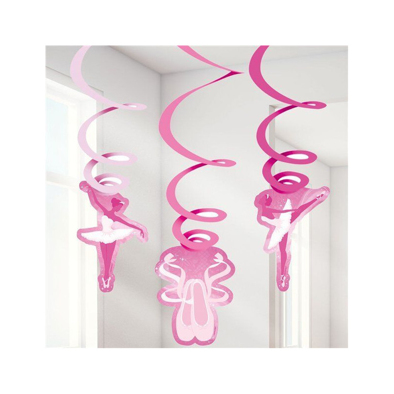 6 Decorações Espiral Bailarina