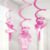 6 Decorações Espiral Bailarina