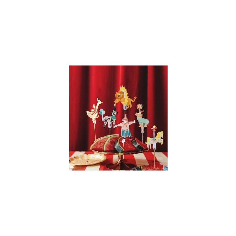 Topo de bolo circo - 6 pças