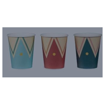 6 copos papel Circo 220ml