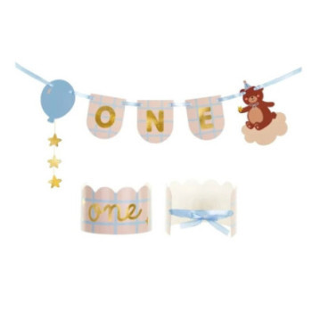 Banner e Coroa Ursinho 1º Aniversário