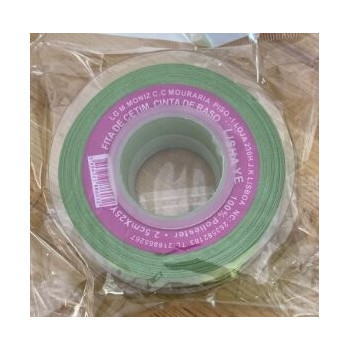 Rolo fita cetim verde folha