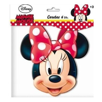 6 Máscaras 25x28cm Minnie