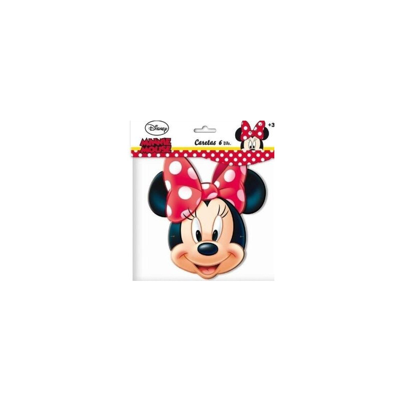 6 Máscaras 25x28cm Minnie