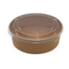 Caixa Kraft com tampa plástica 1100 ml