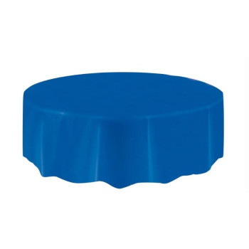 Toalha mesa redonda 2,13m azul royal
