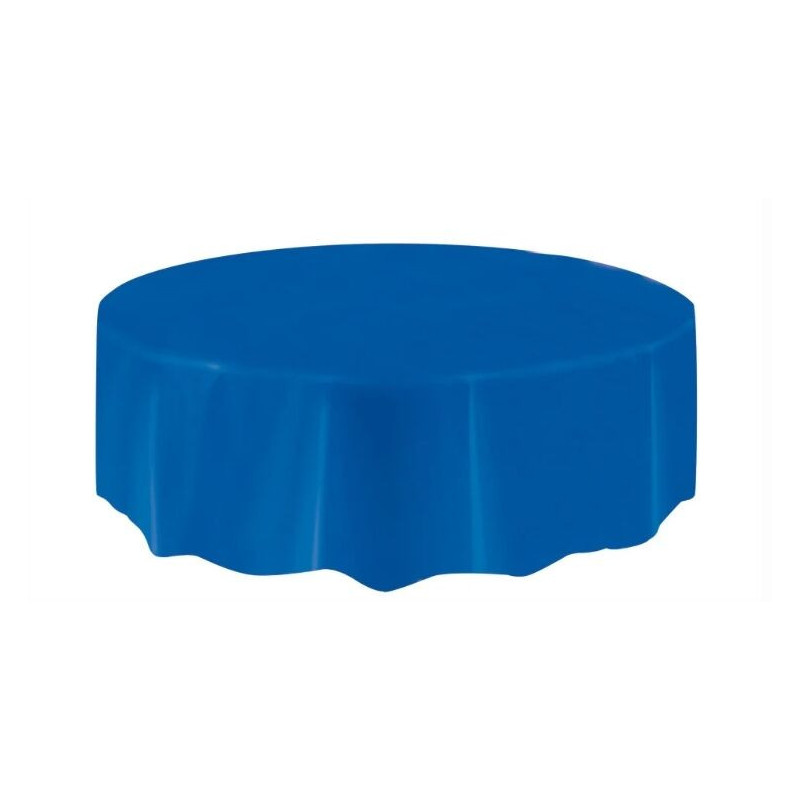 Toalha mesa redonda 2,13m azul royal