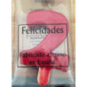 Vela de Aniversário Nº 2 9,5 cm Encarnado