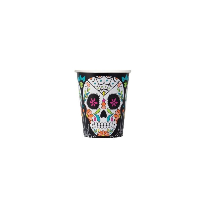 8 copos Caveira Mexicana 270ml