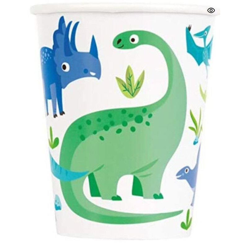 o copos dinossauros azul e verde 270ml