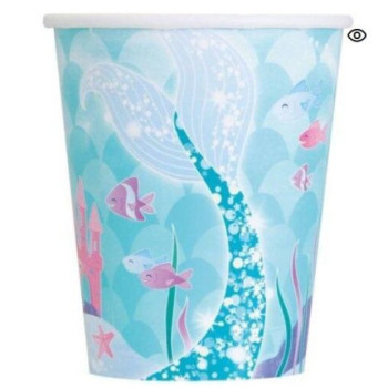 8 Copos - mermaid - 270ml