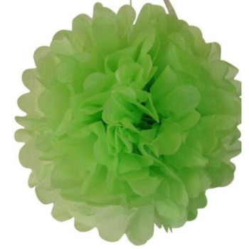 papel pompom verde lima 30 cm