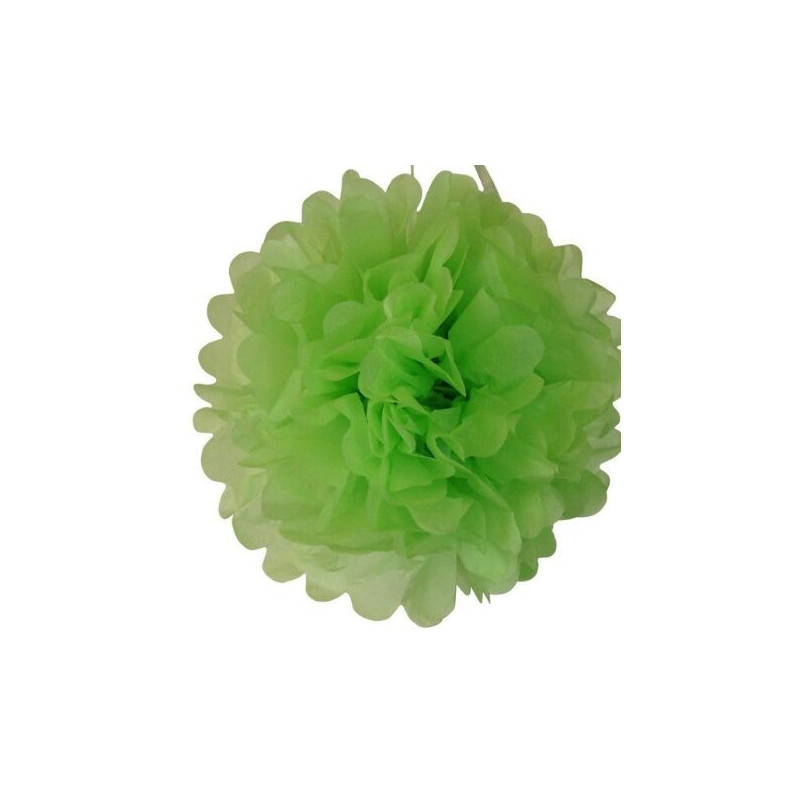 papel pompom verde lima 30 cm