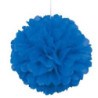 decoração de papel pompom azul