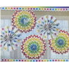 5 Decorações Paper Fan Rainbow