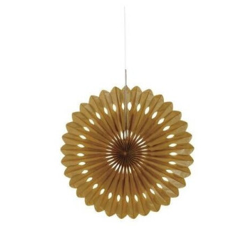 Leque decorativo dourado 40,64 cm