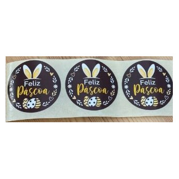 10 Etiquetas "Dia de Páscoa" 4cm