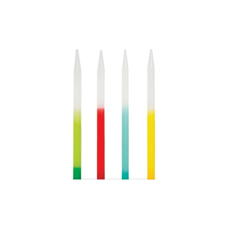 12 velas cores 13cm
