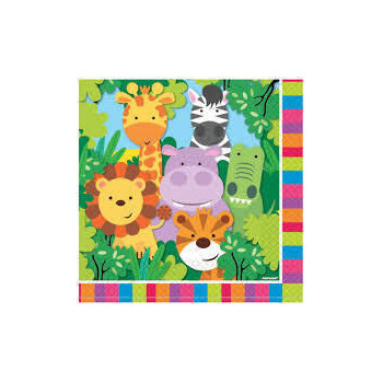 20 Guardanapos 33x33cm Jungle Animals