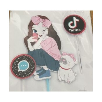 Topo de Bolo Tik Tok