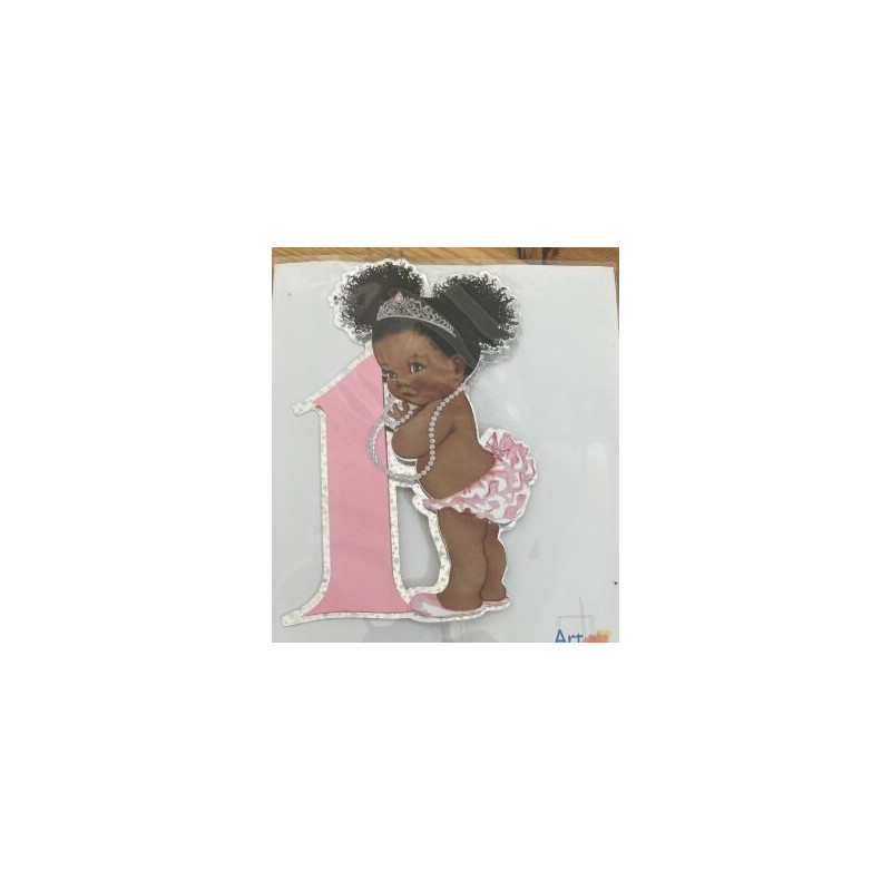 Topo de bolo 1º aniversário menina