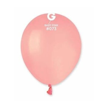 100 balões de latex Gemar 5" - 13cm Baby Pink
