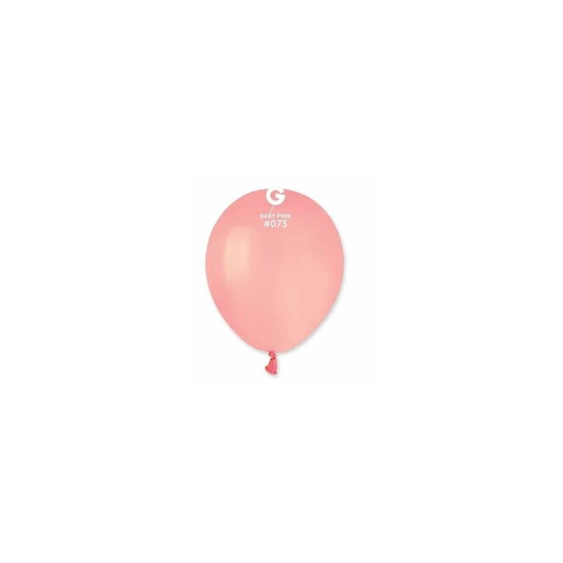 100 balões de latex Gemar 5" - 13cm Baby Pink