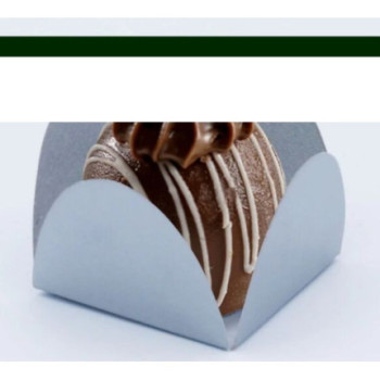 Formas papel dupla face 4x4x3 prata  - 50 unidades