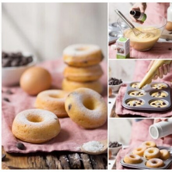 Forma antiaderente 6 donuts 6x7,5cm