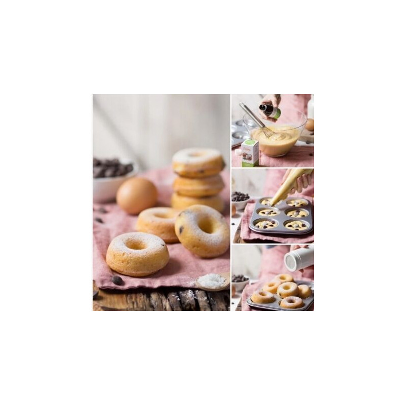 Forma antiaderente 6 donuts 6x7,5cm