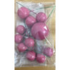 Topo de bolo bolas rosa forte