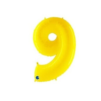 Balão Yellow Shine White nº9