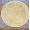 Prato redondo com naperon ouro 30 cm