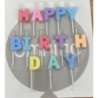 Velas cores Happy Birthday