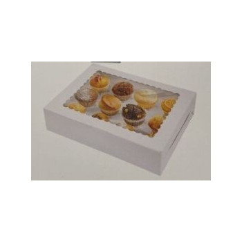 2 Caixas brancas 12 cupcakes 30x23x9cm