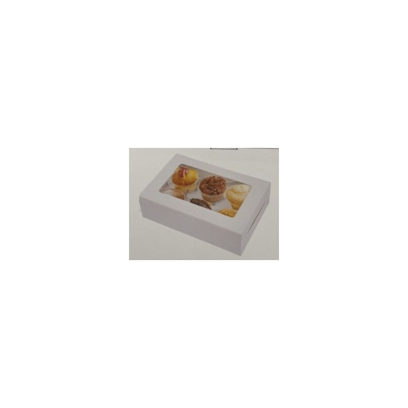 3 Caixas brancas 6 cupcakes 23,8x16x7,5cm