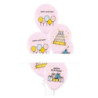 Kit balões festa rosa claro 6 pças 30cm