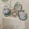 Topo de bolo Animais da Selva 4pcas