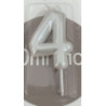 Vela de aniversário 6cm Nº4 branco nacarado