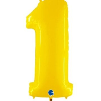 Balão Yellow Shine White nº1