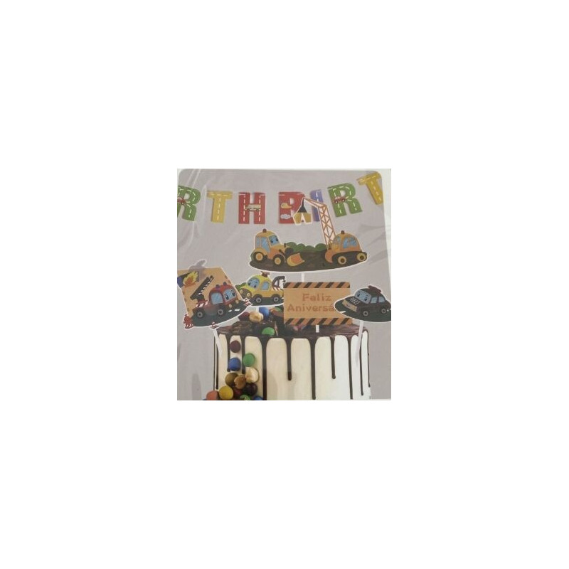 Topo de bolo carros 5 pças