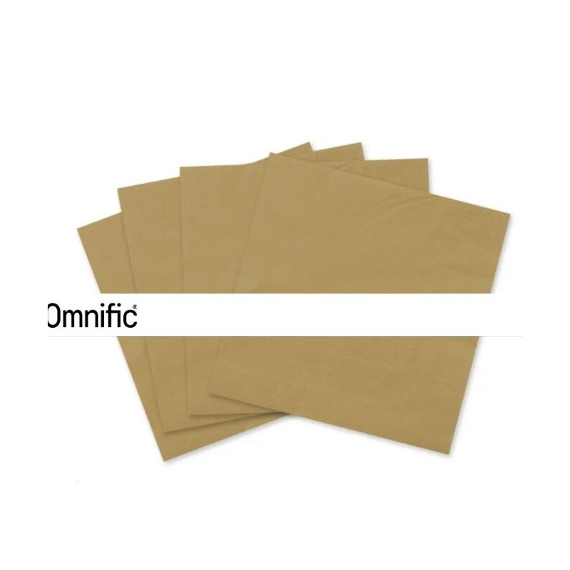 40 guardanapos de papel 33x33cm dourado