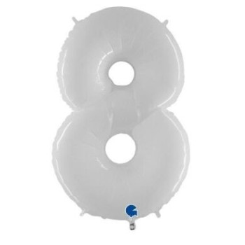 Balão White Shiny White nº8