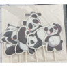Topo de bolo cupcakes Panda 6 pcas