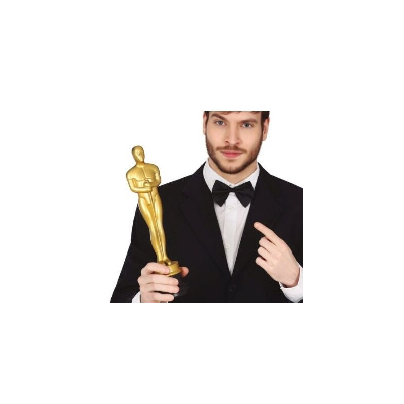 Estatueta de cinema, plástico, dourado, 32cm