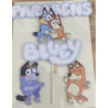 Topo de bolo Bingo e Bluey