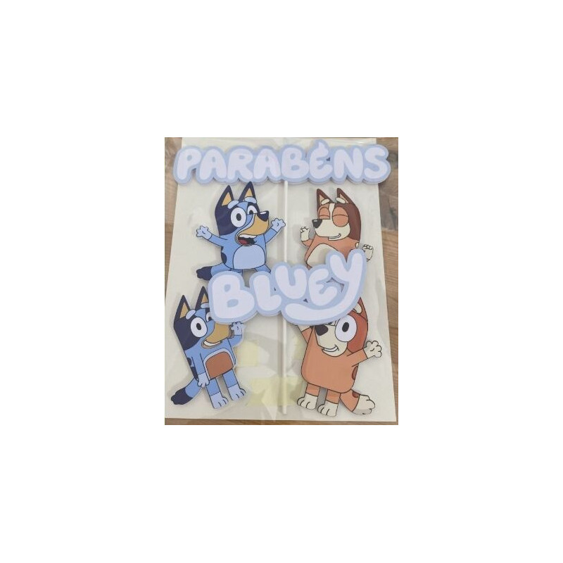 Topo de bolo Bingo e Bluey